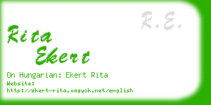 rita ekert business card